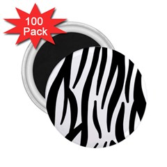 Seamless Zebra Pattern 2 25  Magnets (100 Pack)  by Nexatart