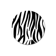 Seamless Zebra Pattern Magnet 3  (round) by Nexatart