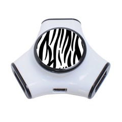 Seamless Zebra Pattern 3-port Usb Hub by Nexatart