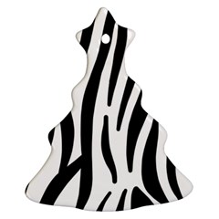 Seamless Zebra Pattern Ornament (christmas Tree)  by Nexatart