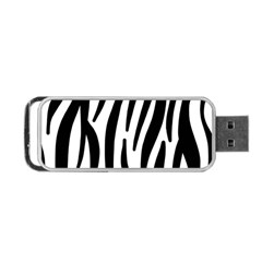 Seamless Zebra Pattern Portable Usb Flash (two Sides) by Nexatart