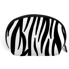 Seamless Zebra Pattern Accessory Pouches (large)  by Nexatart