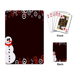 Snowman Holidays, Occasions, Christmas Playing Card by Nexatart