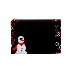 Snowman Holidays, Occasions, Christmas Cosmetic Bag (medium)  by Nexatart