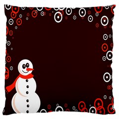 Snowman Holidays, Occasions, Christmas Standard Flano Cushion Case (one Side) by Nexatart