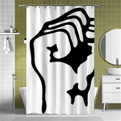 Skeleton Right Hand Fist Raised Fist Clip Art Hand 00wekk Clipart Shower Curtain 48  X 72  (small)  by Foxymomma