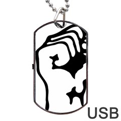 Skeleton Right Hand Fist Raised Fist Clip Art Hand 00wekk Clipart Dog Tag Usb Flash (two Sides)