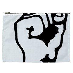 Skeleton Right Hand Fist Raised Fist Clip Art Hand 00wekk Clipart Cosmetic Bag (xxl) 