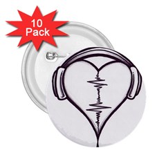 Audio Heart Tattoo Design By Pointofyou Heart Tattoo Designs Home R6jk1a Clipart 2 25  Buttons (10 Pack) 