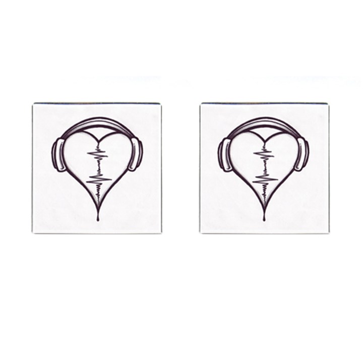 Audio Heart Tattoo Design By Pointofyou Heart Tattoo Designs Home R6jk1a Clipart Cufflinks (Square)