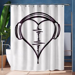 Audio Heart Tattoo Design By Pointofyou Heart Tattoo Designs Home R6jk1a Clipart Shower Curtain 60  X 72  (medium)  by Foxymomma