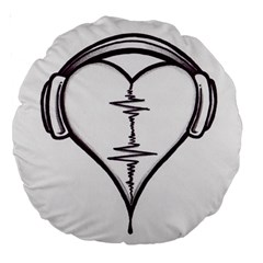 Audio Heart Tattoo Design By Pointofyou Heart Tattoo Designs Home R6jk1a Clipart Large 18  Premium Round Cushions by Foxymomma