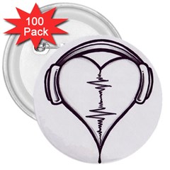 Audio Heart Tattoo Design By Pointofyou Heart Tattoo Designs Home R6jk1a Clipart 3  Buttons (100 Pack) 