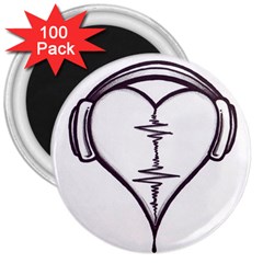 Audio Heart Tattoo Design By Pointofyou Heart Tattoo Designs Home R6jk1a Clipart 3  Magnets (100 Pack)