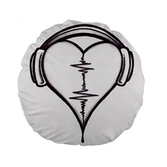 Audio Heart Tattoo Design By Pointofyou Heart Tattoo Designs Home R6jk1a Clipart Standard 15  Premium Round Cushions by Foxymomma