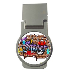 Graffiti Word Characters Composition Decorative Urban World Youth Street Life Art Spraycan Drippy Bl Money Clips (round) 