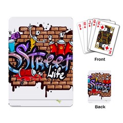 Graffiti Word Characters Composition Decorative Urban World Youth Street Life Art Spraycan Drippy Bl Playing Card by Foxymomma