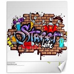 Graffiti Word Characters Composition Decorative Urban World Youth Street Life Art Spraycan Drippy Bl Canvas 8  X 10  by Foxymomma