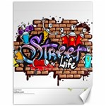 Graffiti Word Characters Composition Decorative Urban World Youth Street Life Art Spraycan Drippy Bl Canvas 12  x 16   11.86 x15.41  Canvas - 1