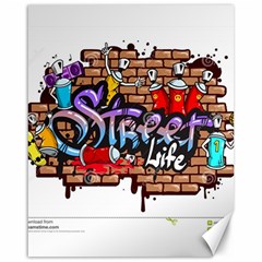 Graffiti Word Characters Composition Decorative Urban World Youth Street Life Art Spraycan Drippy Bl Canvas 16  X 20   by Foxymomma