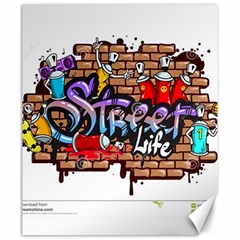 Graffiti Word Characters Composition Decorative Urban World Youth Street Life Art Spraycan Drippy Bl Canvas 20  X 24   by Foxymomma