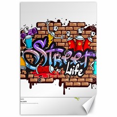 Graffiti Word Characters Composition Decorative Urban World Youth Street Life Art Spraycan Drippy Bl Canvas 20  X 30   by Foxymomma