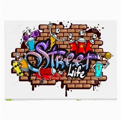 Graffiti Word Characters Composition Decorative Urban World Youth Street Life Art Spraycan Drippy Bl Large Glasses Cloth by Foxymomma