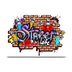 Graffiti Word Characters Composition Decorative Urban World Youth Street Life Art Spraycan Drippy Bl Plate Mats by Foxymomma