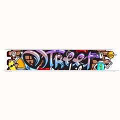 Graffiti Word Characters Composition Decorative Urban World Youth Street Life Art Spraycan Drippy Bl Small Bar Mats by Foxymomma