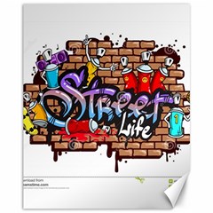 Graffiti Word Characters Composition Decorative Urban World Youth Street Life Art Spraycan Drippy Bl Canvas 11  X 14   by Foxymomma