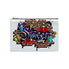 Graffiti Word Characters Composition Decorative Urban World Youth Street Life Art Spraycan Drippy Bl Cosmetic Bag (medium) 