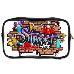 Graffiti Word Characters Composition Decorative Urban World Youth Street Life Art Spraycan Drippy Bl Toiletries Bags by Foxymomma