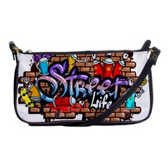 Graffiti Word Characters Composition Decorative Urban World Youth Street Life Art Spraycan Drippy Bl Shoulder Clutch Bags by Foxymomma