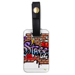 Graffiti Word Characters Composition Decorative Urban World Youth Street Life Art Spraycan Drippy Bl Luggage Tags (one Side)  by Foxymomma