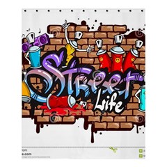 Graffiti Word Characters Composition Decorative Urban World Youth Street Life Art Spraycan Drippy Bl Shower Curtain 60  X 72  (medium) 