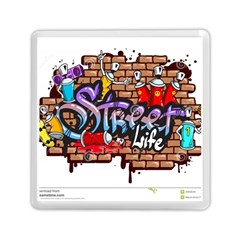 Graffiti Word Characters Composition Decorative Urban World Youth Street Life Art Spraycan Drippy Bl Memory Card Reader (square) 