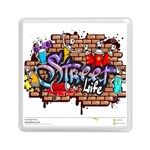 Graffiti Word Characters Composition Decorative Urban World Youth Street Life Art Spraycan Drippy Bl Memory Card Reader (Square)  Front