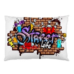 Graffiti Word Characters Composition Decorative Urban World Youth Street Life Art Spraycan Drippy Bl Pillow Case (two Sides)