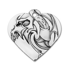 Tattoo Design 002 Dog Tag Heart (two Sides) by Foxymomma