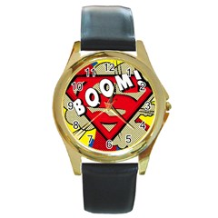 Images Round Gold Metal Watch by Foxymomma