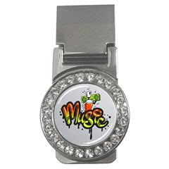 Graffiti Word Character Print Spray Can Element Player Music Notes Drippy Font Text Sample Grunge Ve Money Clips (cz)  by Foxymomma