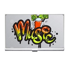 Graffiti Word Character Print Spray Can Element Player Music Notes Drippy Font Text Sample Grunge Ve Business Card Holders by Foxymomma