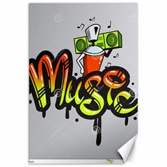 Graffiti Word Character Print Spray Can Element Player Music Notes Drippy Font Text Sample Grunge Ve Canvas 20  X 30   by Foxymomma