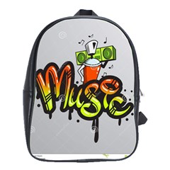 Graffiti Word Character Print Spray Can Element Player Music Notes Drippy Font Text Sample Grunge Ve School Bags(large)  by Foxymomma