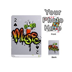 Graffiti Word Character Print Spray Can Element Player Music Notes Drippy Font Text Sample Grunge Ve Playing Cards 54 (mini)  by Foxymomma