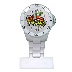 Graffiti Word Character Print Spray Can Element Player Music Notes Drippy Font Text Sample Grunge Ve Plastic Nurses Watch by Foxymomma