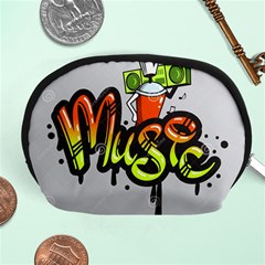 Graffiti Word Character Print Spray Can Element Player Music Notes Drippy Font Text Sample Grunge Ve Accessory Pouches (medium)  by Foxymomma