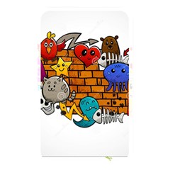 Graffiti Characters Flat Color Concept Cartoon Animals Fruit Abstract Around Brick Wall Vector Illus Memory Card Reader by Foxymomma