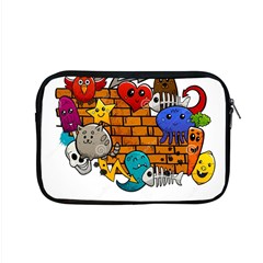 Graffiti Characters Flat Color Concept Cartoon Animals Fruit Abstract Around Brick Wall Vector Illus Apple Macbook Pro 15  Zipper Case by Foxymomma