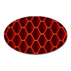 Snake Abstract Pattern Oval Magnet by Nexatart